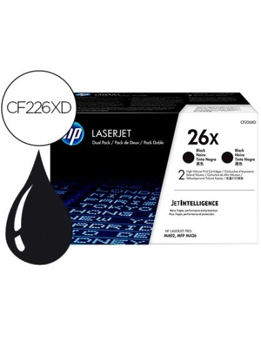 CF226XD TONER HP Nº 26X NG. PK. 2UD. 9000 PG.