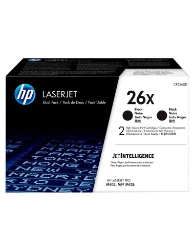 CF226XD TONER HP Nº 26X NG. PK. 2UD. 9000 PG.