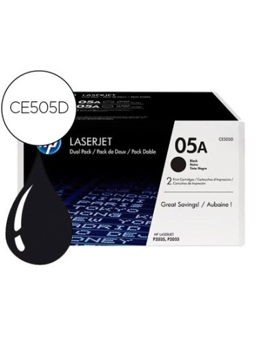 CE505D TONER HP Nº 05A  NG. PK.2 UD. 2300 PG.