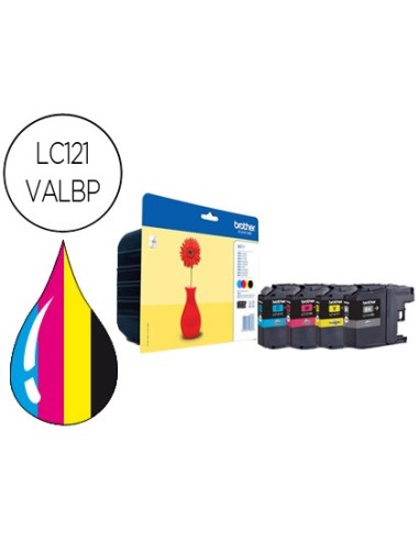 LC-121VALBP CARTUCHO BROTHER RAINBOW PK. 300 PG.