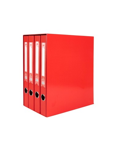 MODULO 4 ARCHIVADORES  PAL. LIDERPAPEL FL FORRADO RADO LOMO 40MM RJ.