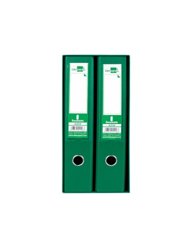 MODULO 2 ARCHIVADORES PAL. LIDERPAPEL FL FORRADO RADO LOMO 75MM VE.