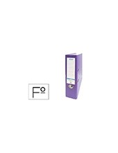 ARCHIVADOR PALANCA ELBA FL CARTON FORRADO PVC RADO LOMO 80MM VIO. 2