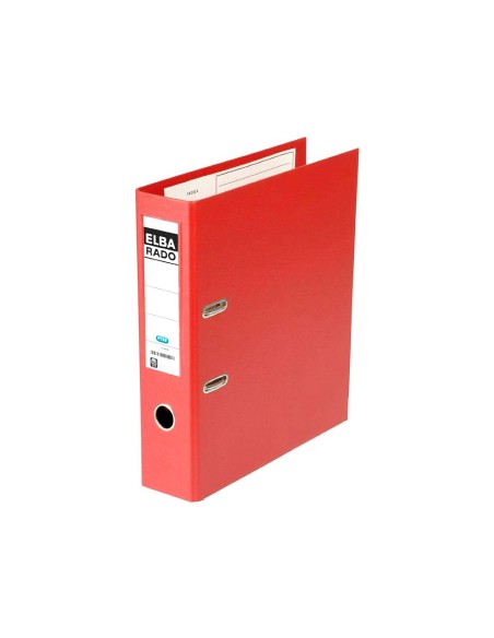 ARCHIVADOR PALANCA ELBA CHIC CARTON FORRADO PVC RADO FL. L.80MM RJ.