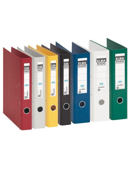 ARCHIVADOR PALANCA ELBA CHIC CARTON FORRADO PVC RADO FL. L.80MM RJ.