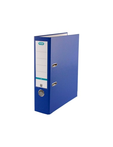 ARCHIVADOR PALANCA ELBA TOP CARTON COMPACTO PP. RADO A4 L.80MM AZ.