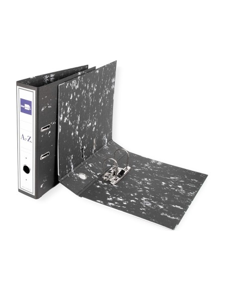 ARCH.PAL.LIDERPAPEL C.FORRADO FL.JASPEADO NEGRO SIN CAJA C/RADO CLASS