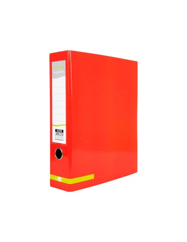 ARCH.PAL.LIDERPAPEL C.FORRADO DIN A4 ROJO SIN CAJA LOMO 80 MM COLOR S