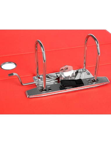 ARCH.PAL.LIDERPAPEL C.FORRADO DIN A4 ROJO SIN CAJA LOMO 80 MM COLOR S