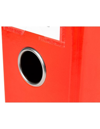 ARCH.PAL.LIDERPAPEL C.FORRADO DIN A4 ROJO SIN CAJA LOMO 80 MM COLOR S