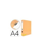 ARCHIVADOR PALANCA A4 FORRADO SIN RADO LOMO 80MM MELOCOTON 2