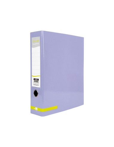 ARCHIVADOR PALANCA A4 FORRADO SIN RADO LOMO 80MM LAVANDA