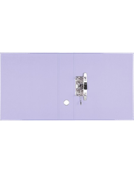 ARCHIVADOR PALANCA A4 FORRADO SIN RADO LOMO 80MM LAVANDA