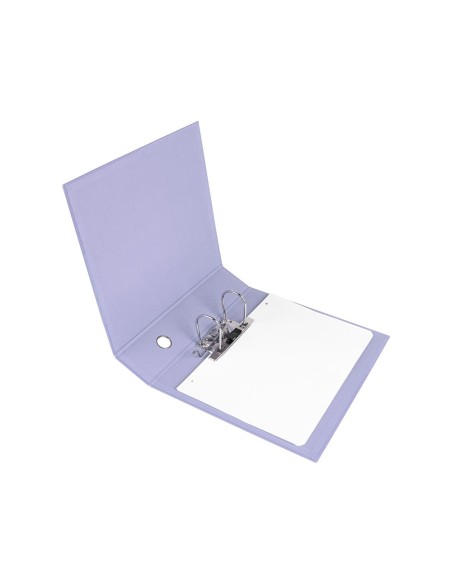 ARCHIVADOR PALANCA A4 FORRADO SIN RADO LOMO 80MM LAVANDA