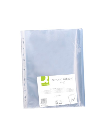 FUNDA MULTITAL.Q-CONNECT DIN A4 50 MC CRISTAL PRESE BOL 100U**52386