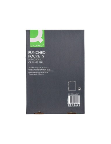 FUNDA MULTITAL.Q-CONNECT DIN A4 50 MC CRISTAL  CAJA CARTO 100U**32707