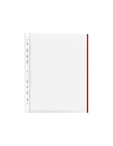 FUNDA MULTITALADRO Q-CON.DIN A4 70MC PP CRISTAL BORDE RJ.BOLSA 10 UDS