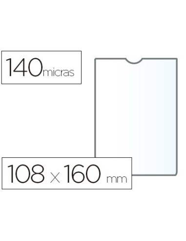 FUNDA PORTADOCUMENTO ESSELTE PLASTICO TPTE.140 MICRAS  108X160 MM