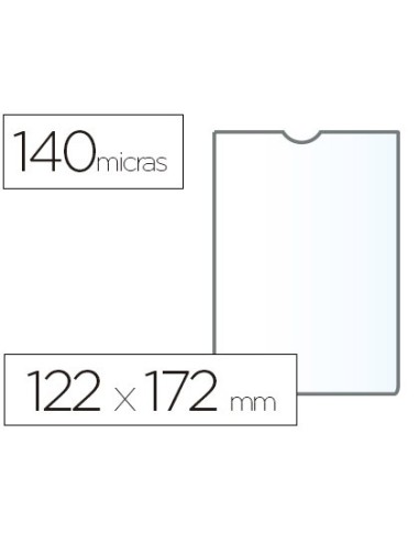 FUNDA PORTADOCUMENTO ESSELTE TPTE.PLASTICO 140 MICRAS  122X172 MM