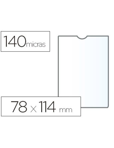 FUNDA PORTADOCUMENTO ESSELTE PLASTICO TPTE.140 MICRAS  78X114 MM