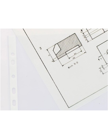 FUNDA MULTI.Q-CON A3 AP.80 MIC. CRISTAL C/AP.SUP. BOLSA 10 KF00715