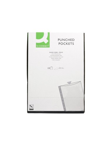FUNDA MULTITALADROS Q-CONNECT FL.120 MC CRISTAL BOLSA 10 UNIDADES