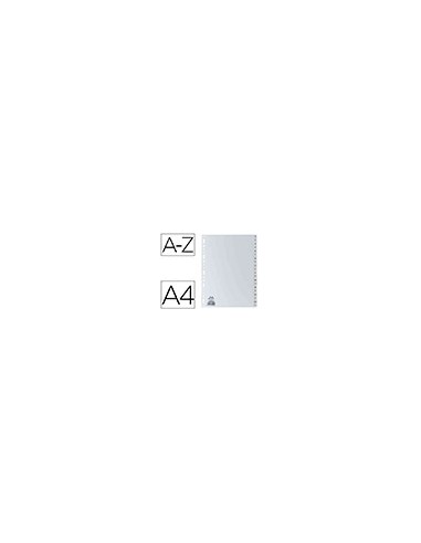 SEPARADOR ALFABETICO ELBA PLASTICO 120 MC DIN A4 11 TALADROS A-Z GRIS SEPARADOR ALFABETICO ELBA PLASTICO 120 MC DIN A4 11 TALADROS A-Z GRIS