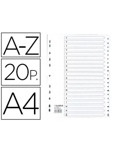 SEPARADOR EXACOMPTA CARTULINA BL A-Z 20 SEP A4 11TAL.