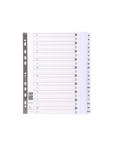 SEPARADOR EXACOMPTA CARTULINA BL A-Z 20 SEP A4 11TAL.