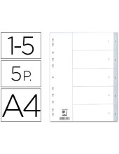 SEP.NUMERICO Q-CON.PLASTICO 1-5 JUEGO 5 SEP.DIN A4 MULTITAL.**168907