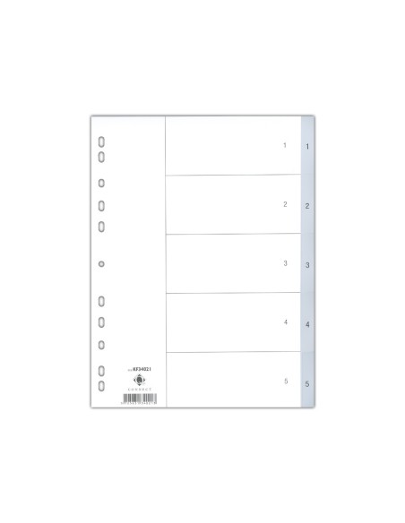 SEP.NUMERICO Q-CON.PLASTICO 1-5 JUEGO 5 SEP.DIN A4 MULTITAL.**168907