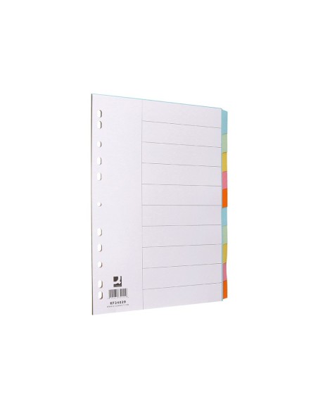 SEP.Q-CONNECT CARTULINA JUEGO 10 SEP.DIN A4-MULTITAL.