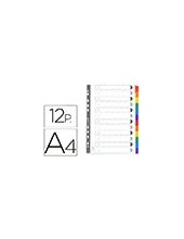 SEPARADOR EXACOMPTA CARTULINA JUEGO 12 SEPARADORES A4 MULTI.BLANCO 2