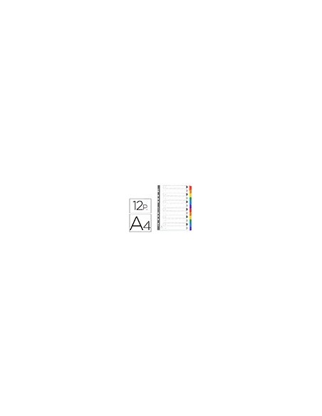 SEPARADOR EXACOMPTA CARTULINA JUEGO 12 SEPARADORES A4 MULTI.BLANCO SEPARADOR EXACOMPTA CARTULINA JUEGO 12 SEPARADORES A4 MULTI.BLANCO