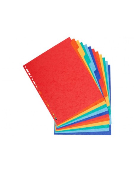 SEPARADOR Q-CON CART.BRILLO JUEGO 12 SEP. A4 MULTI.KF15407