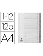 SEP.NUMERICO Q-CON.PLASTICO 1-12 JUEGO 12 SEP.A4 MULTITALADRO