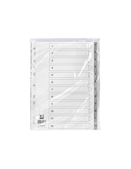 SEP.NUMERICO Q-CON.PLASTICO 1-12 JUEGO 12 SEP.A4 MULTITALADRO