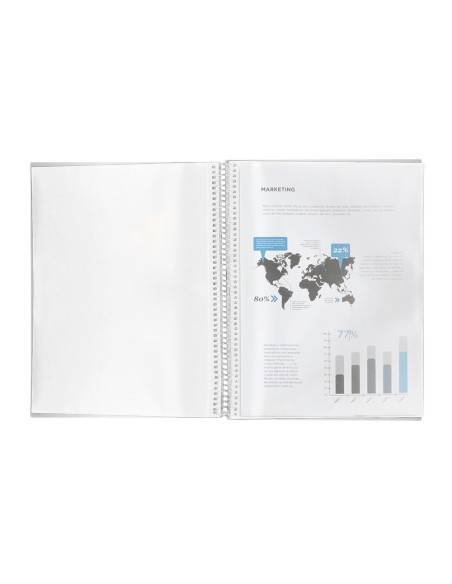 CARPETA ESCAPARATE C/ESP.30 FUNDAS PP.A4 TPTE.