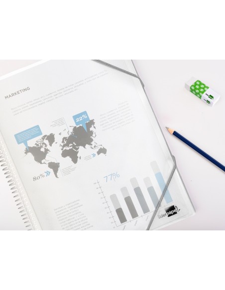 CARPETA ESCAPARATE C/ESP..40 FUNDAS PP.A4 TPTE.