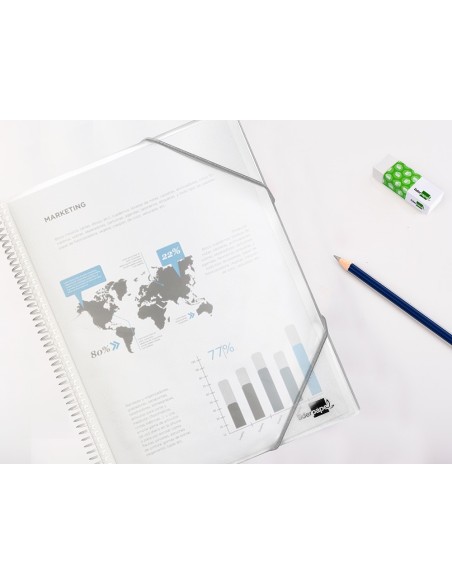 CARPETA ESCAPARATE C/ESP.20 FUNDAS PP.A5 TPTE.