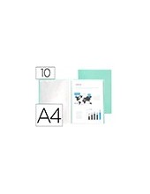 CARPETA ESCAPARATE 10 FUNDAS PP A4 VE.MANZANA OPACO 2