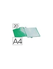 CARPETA ESCAPARATE 20 FUNDAS PP.A4 VE.MANZANA OPACO 2