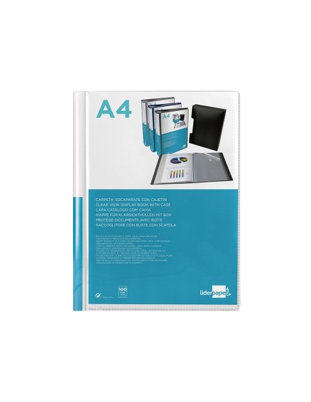 CARPETA PERSONALIZA 100 FUNDAS PP.DIN A4 TPTE.CAJETIN
