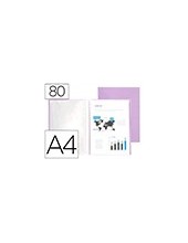 CARPETA ESCAPARATE 80 FUNDAS PP.A4 LAVANDA OPACO 2