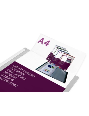 CARPETA LIDERPAPEL 10 FUNDAS PP A4 TPTE.PORTADA LOMO PERS.