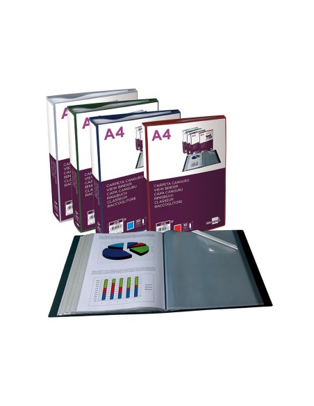 CARPETA LIDERPAPEL 30 FUNDAS PP A4 TPTE.PORTADA LOMO PERSONALIZABLE