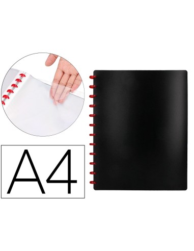 CARPETA DIN A4 C/20 FUNDAS INTERCAMBIABLES COLOR NEGRO