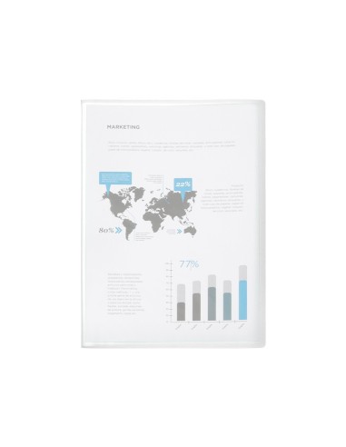 CARPETA ESCAPARATE 40 FUNDAS PP A4 TPTE.FROSTY