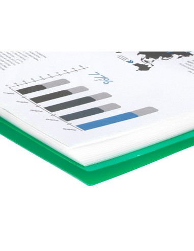 CARPETA ESCAPARATE C/ESP.20 FUNDAS PP A4 VE.