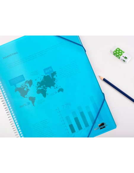 CARPETA ESCAPARATE C/ESP.60 FUNDAS PP A4 AZ.